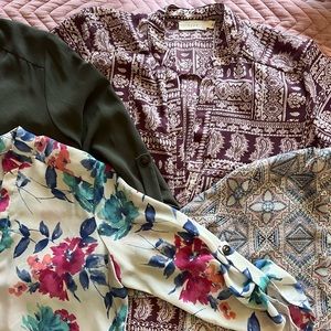LUSH blouses- bundle of 4 shirts